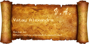 Vatay Alexandra névjegykártya