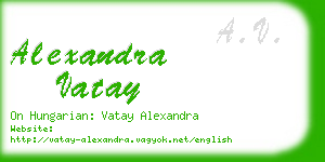 alexandra vatay business card
